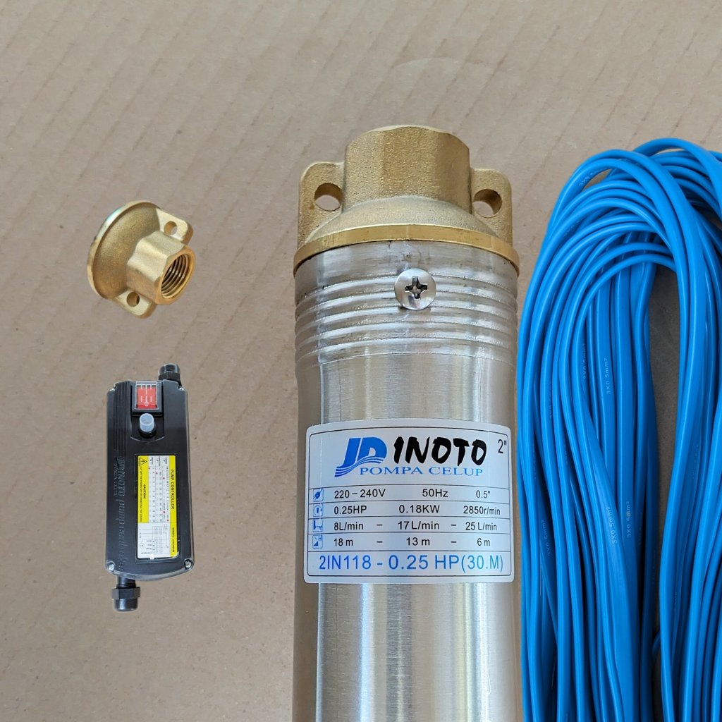 Submersible INOTO 2" 0.25HP 0.5HP + 30M Kabel