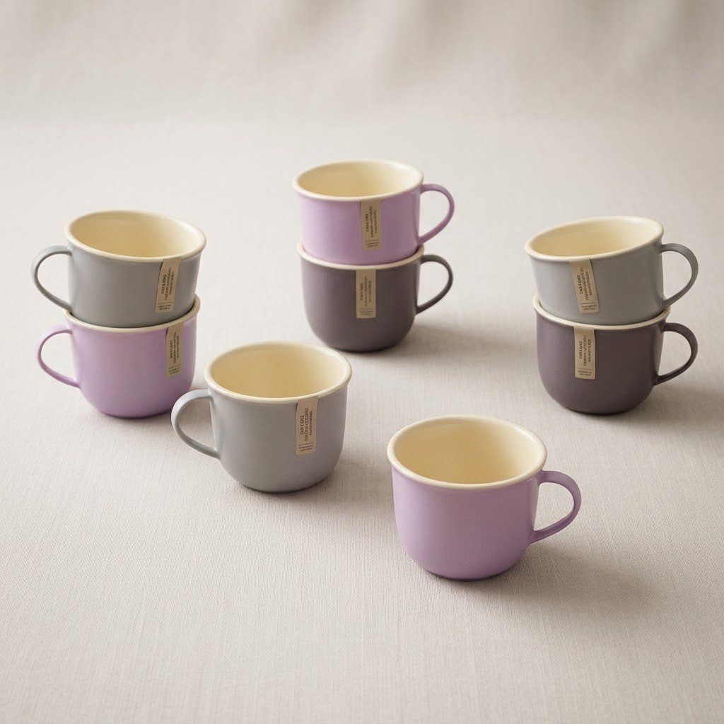 Gelas Plastik / Mug Plastik / Cangkir Kopi / Cangkir Plastik / Gelas Kopi Gagang / Gelas Plastik Gre