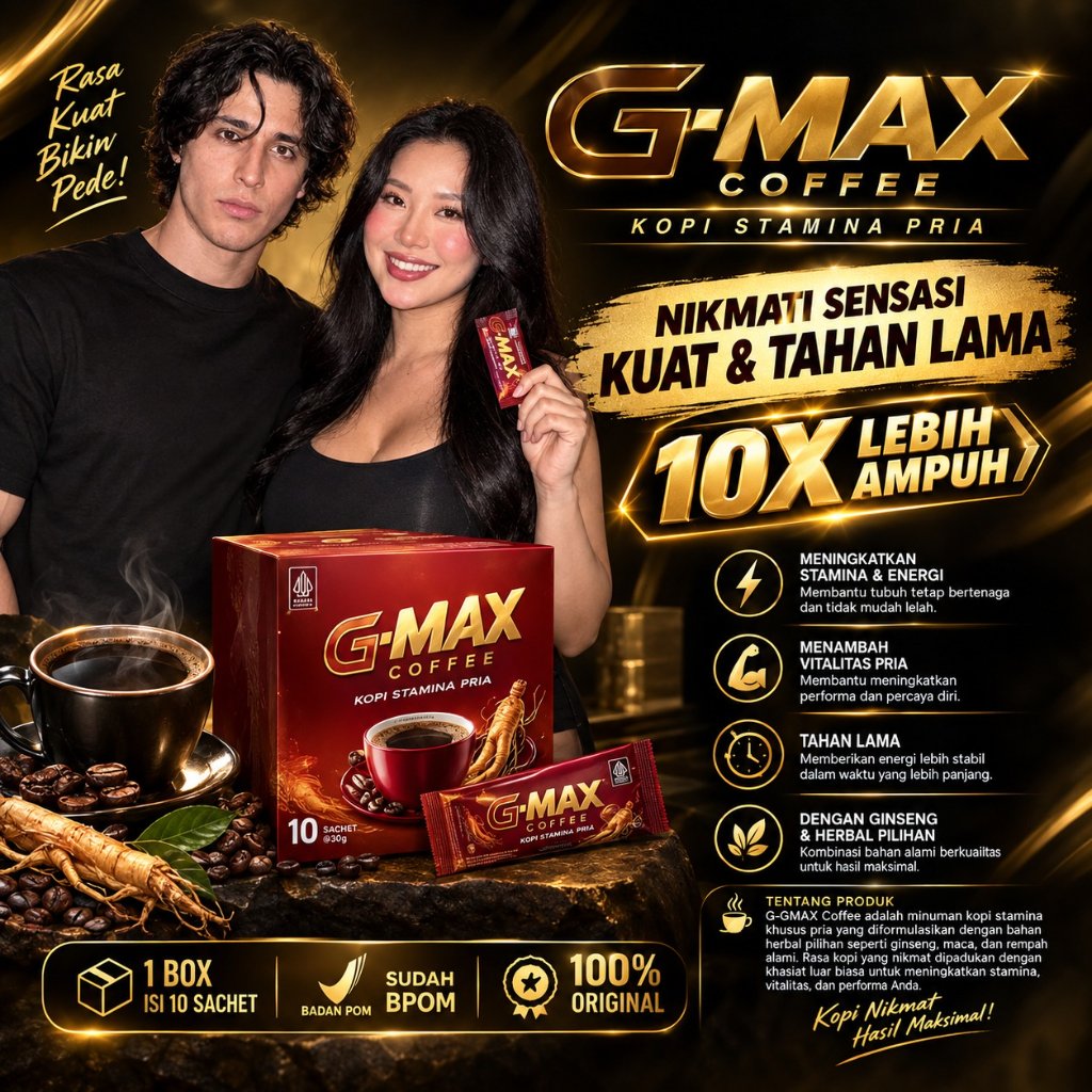 Kopi GG-Max Instan Gingseng Stamina Pria BPOM