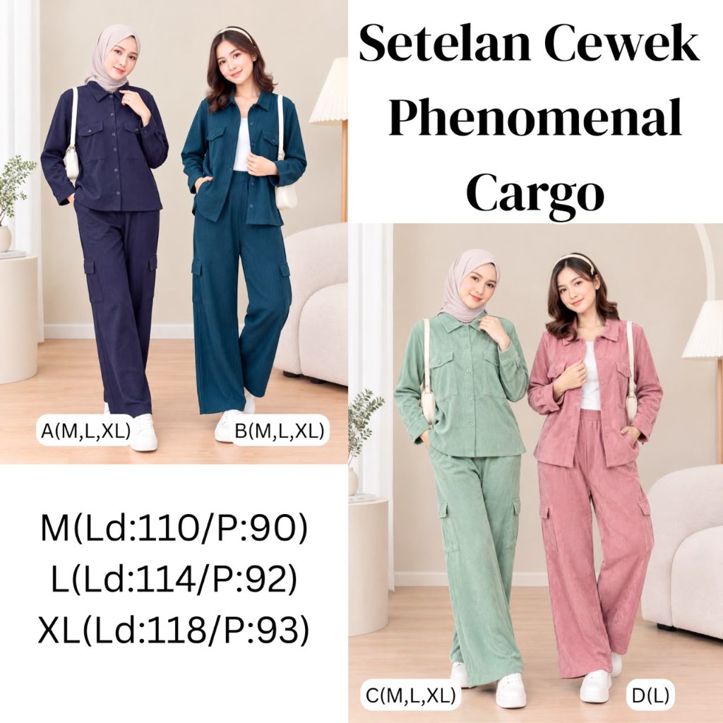 SETELAN PHENOMENAL MODEL CARGO ORIGINAL