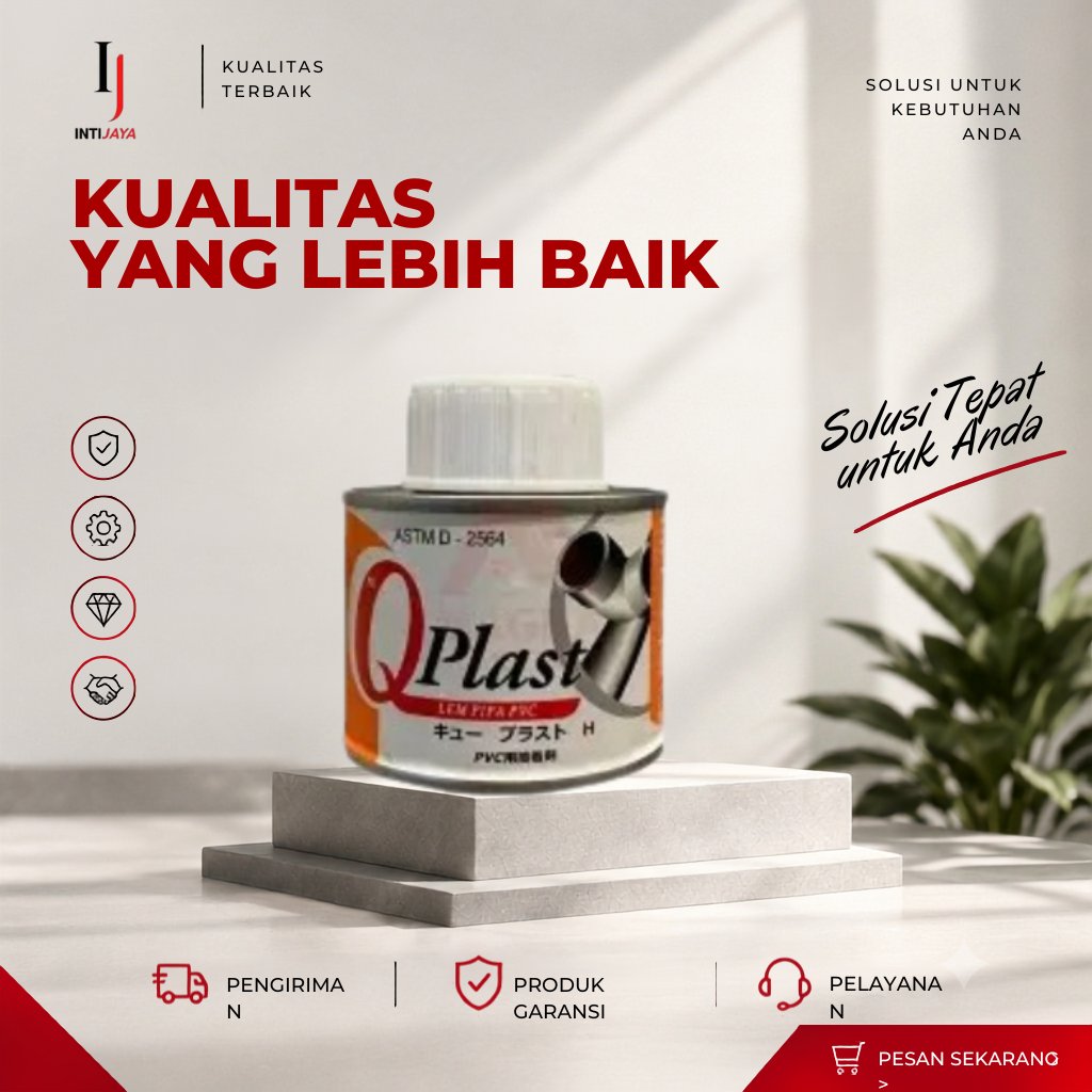 QPlast Lem PVC Kaleng 100 Gram
