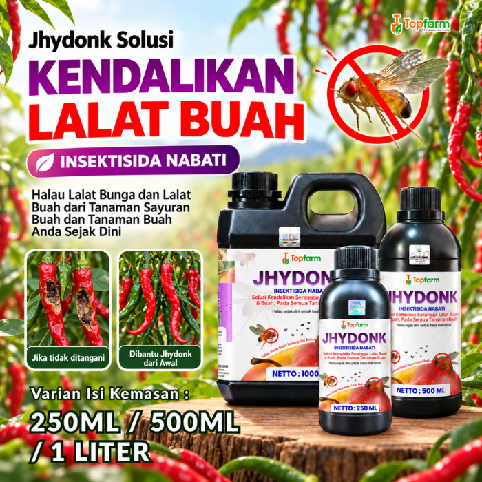 Obat Lalat Buah Topfarm / Obat Lalat Buah Cabe Keriting / Cara Mengatasi Lalat Buah Pada Cabe Keriti
