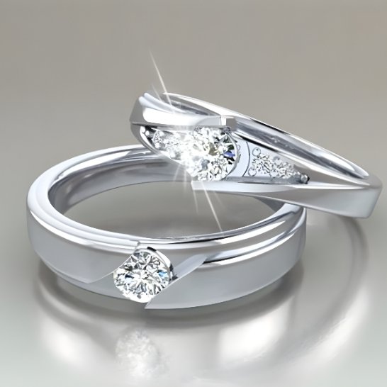 Cincin Couple kawin Cincin Nikah Perak Palladium- KAWIN PALLADIUM DAN PERAK