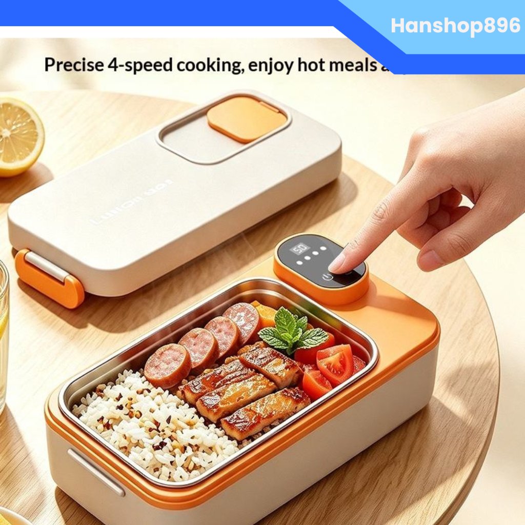 Lunch Box Elektrik USB Portable – Kotak Makan Pemanas Makanan LED Digital Tanpa Air