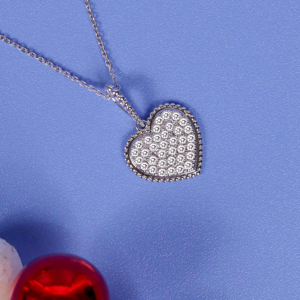 Kalung Berlian Eropa Model Heart Setting - JB Berlian