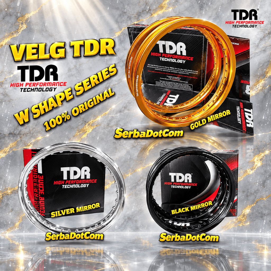 VELG TDR W SHAPE KOTAK 140 RING 17 BLACK GOLD SILVER MIRROR ORIGINAL R17 R 17 not xd vr wm w er u sh