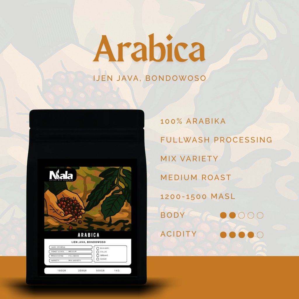 Kopi Arabika Ijen Bondowoso Clean & Balanced Nala Coffee Roastery
