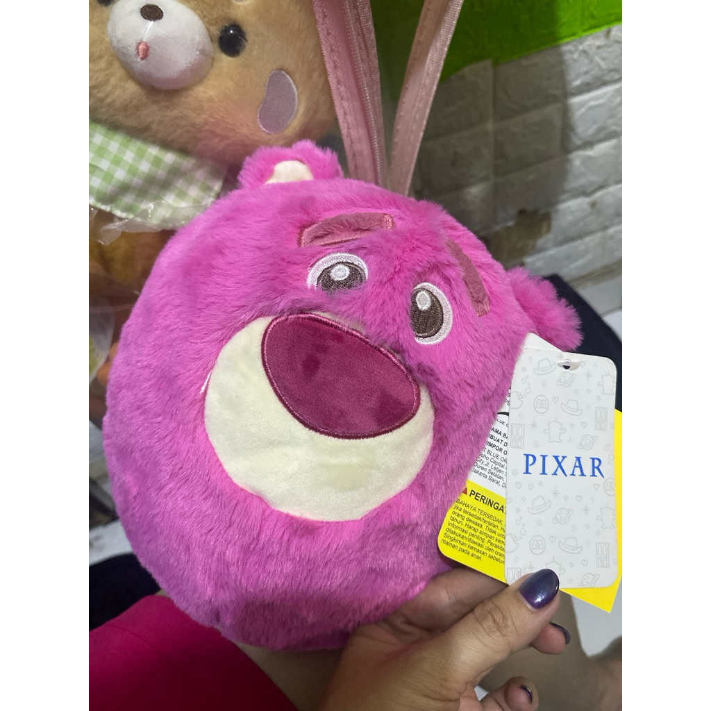 Bantal Bulat Berbulu PIXAR Karakter Pink