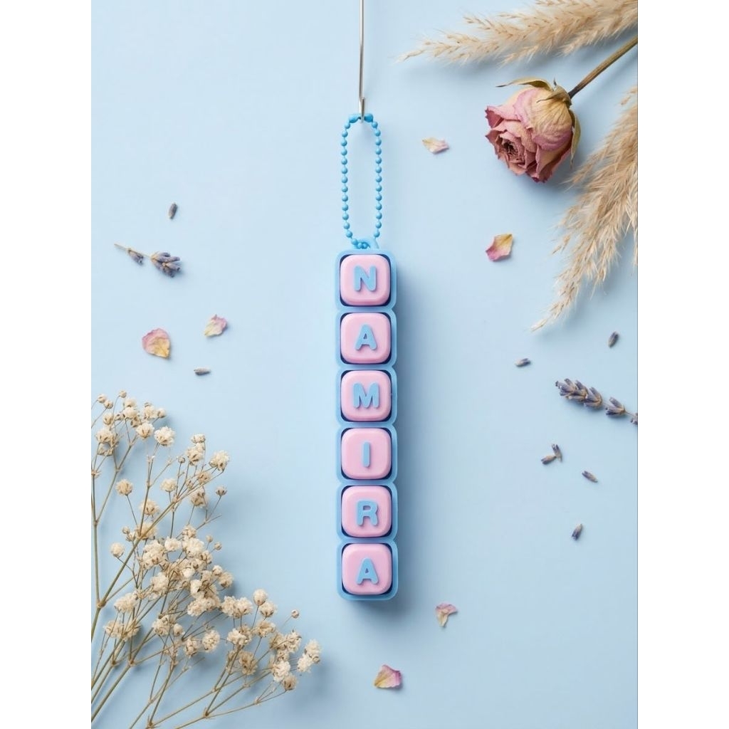 gantungan kunci/keychain keyboard custom 2 huruf