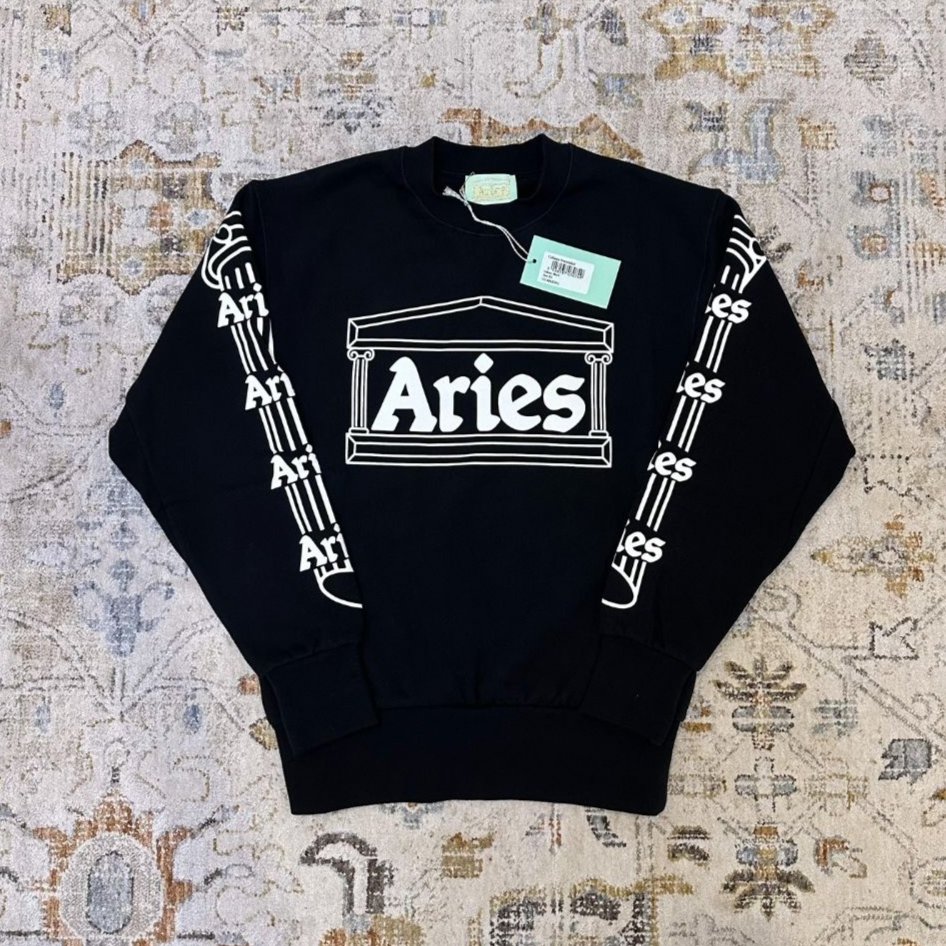ARIES ARISE COLUMN SWEATSHIRT - BLACK