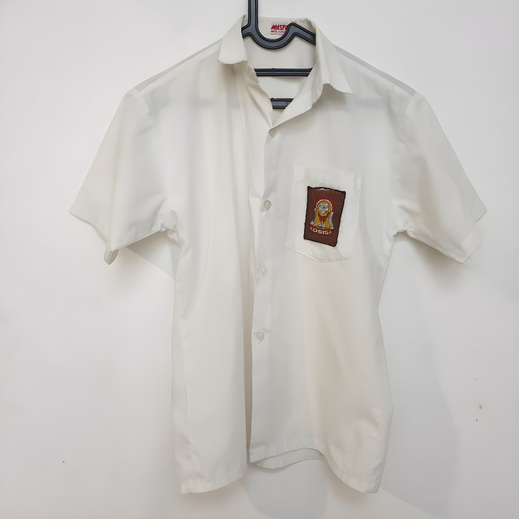 Seragam sma smp putih PL preloved osis pramuka coklat size 14 15 set bekas rok smp sd second