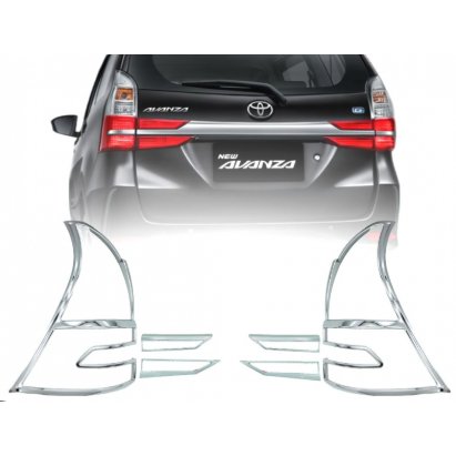 Garnish lampu belakang/Tail lamp garnish avanza 2019 chrome / Garnish lampu avanza 2019