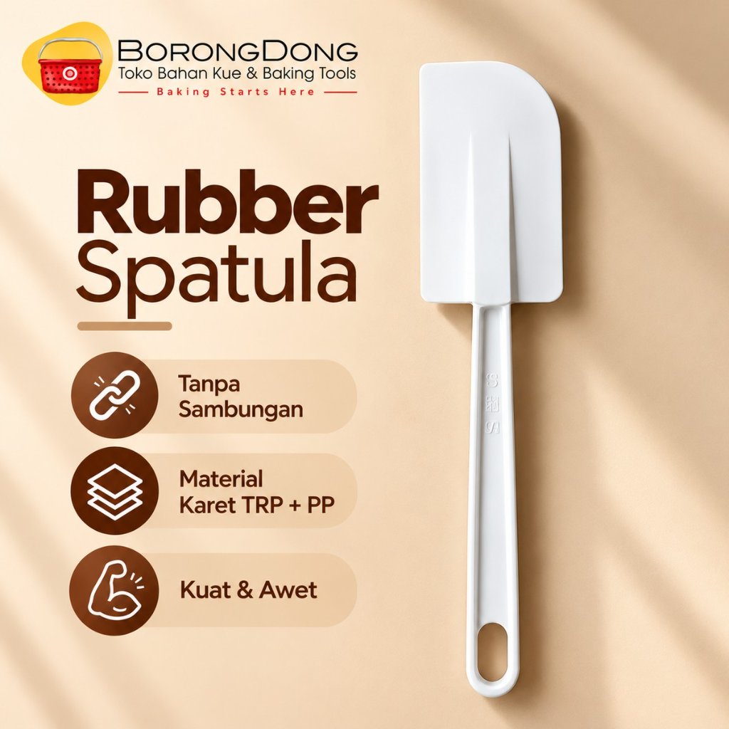 Sanneng Rubber Spatula (Spatula Karet Tanpa Sambungan)