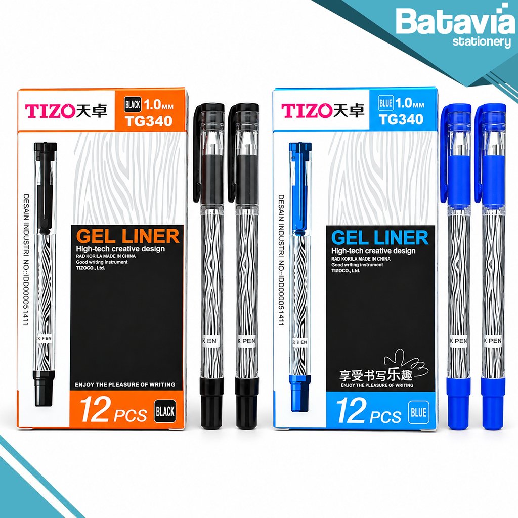 PULPEN TIZO GEL LINER 1.0 mm | 1 LUSIN ( 12 PCS )