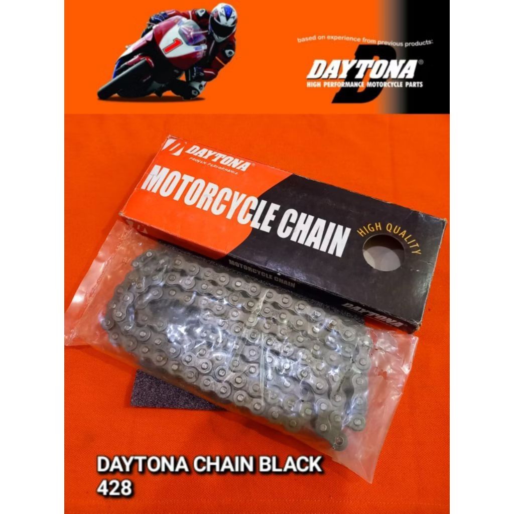 DAYTONA CHAIN RANTAI 428 110L BLACK ORIGINAL JAPAN