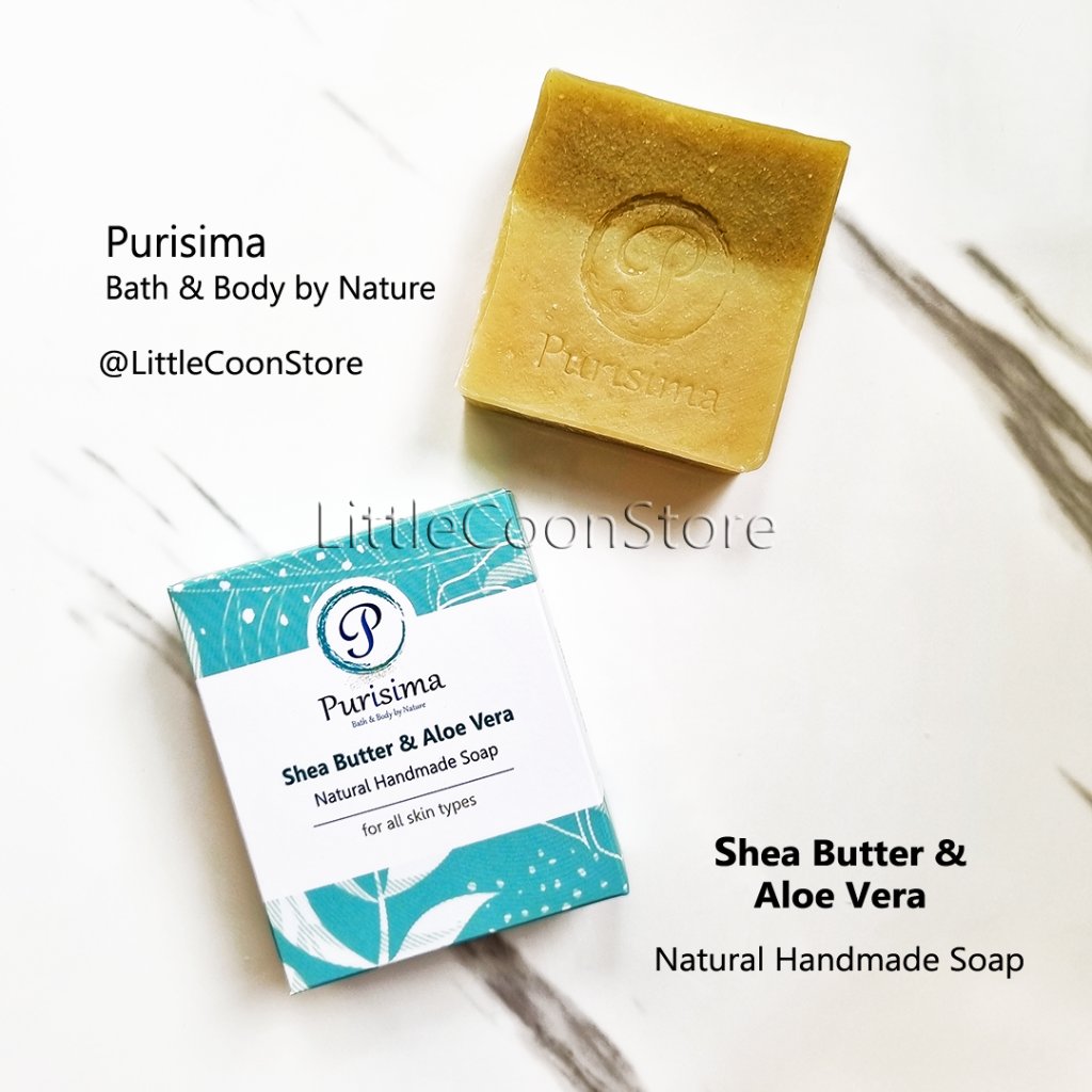 Purisima Shea Butter Aloe Vera Handmade Soap Bar Sabun Mandi Sehat Natural Minyak Zaitun & Lidah Bua