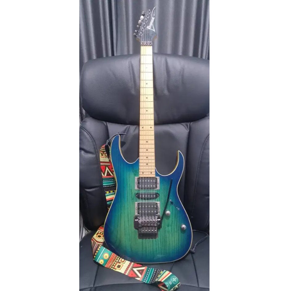 Gitar Listrik Ibanez warna Blue Moon Brust (warna langka), RG470AHM Anniversary Edition (Ori Second)