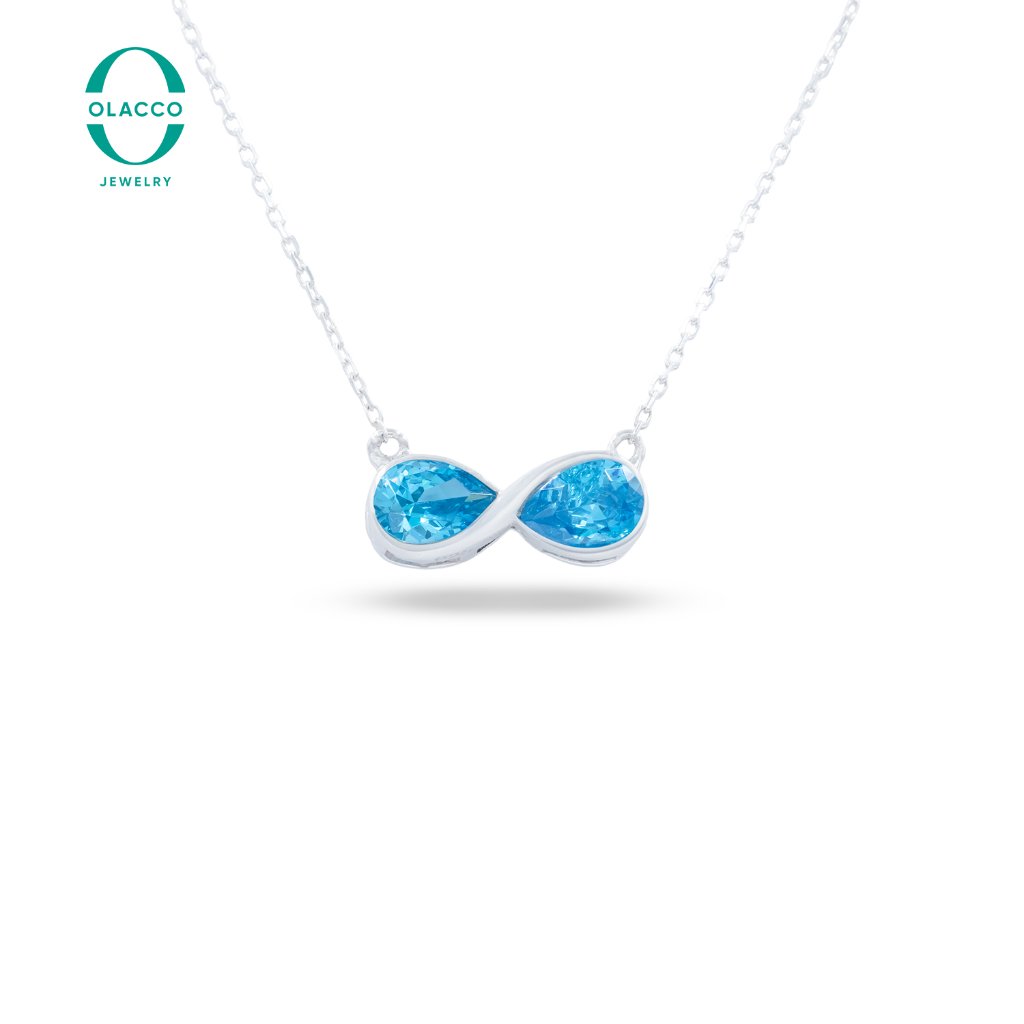Olacco Jewelry Kalung Perak 925 Infinity Stone