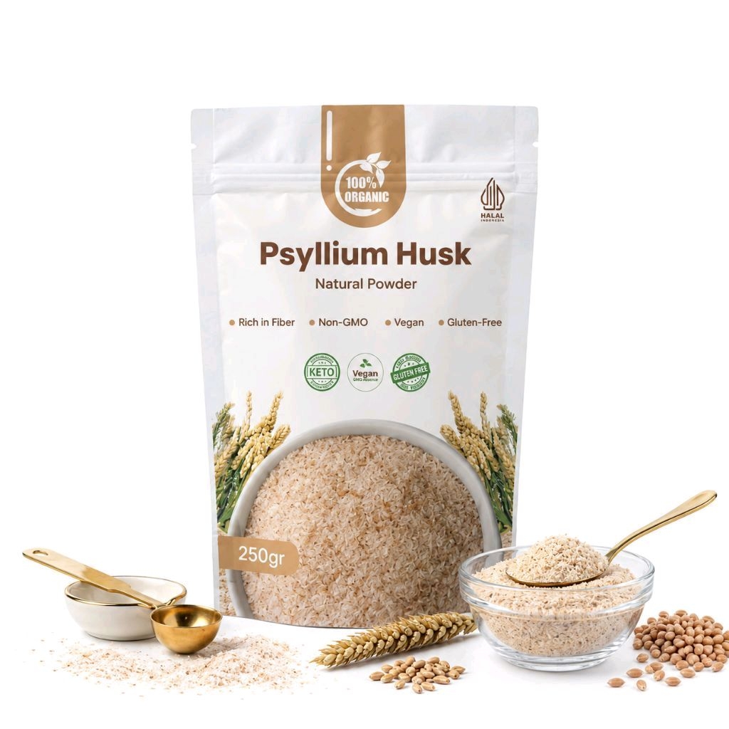 Psyllium Husk 250 Gram – Serat Psyllium Husk Murni