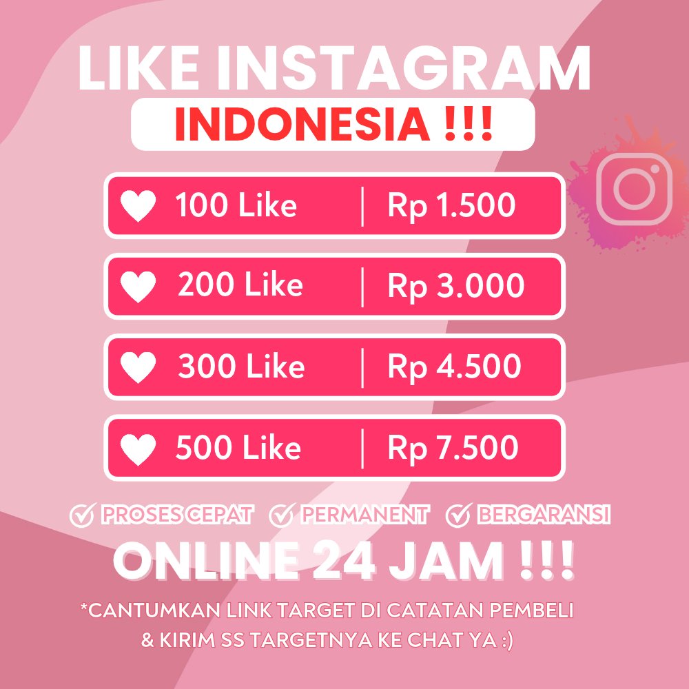 LIKE INSTAGRAM Real INDONESIA PERMANEN GARANSI