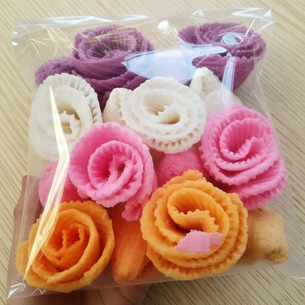 divya opak bunga gambir warna opak gapit lempit contong manis gurih 100g-1kg