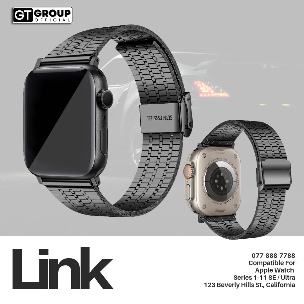 Milanese Strap Glossy Trilinear Stainless Steel cocok untuk jam tangan apple watch series 1 2 3 4 5 