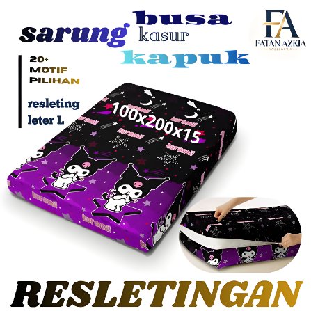 PROMO jual Sarung kasur busa resleting ukuran 100x200x15 | motif karakter anak cewek dan cowok dan d