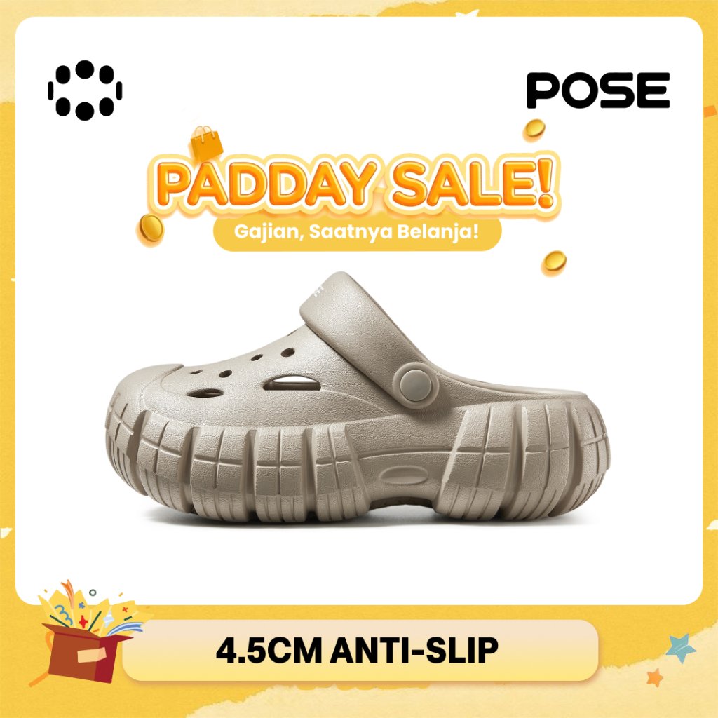 [RECOVERY]POSE Pioneer Clogs buaya Anti-selip Nyaman Bernapas Sol tebal perempuan Santai kecenderung