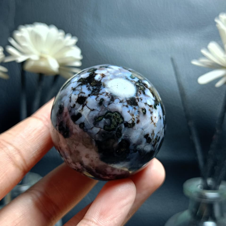 Natural Indigo Gabbro Sphere (17)