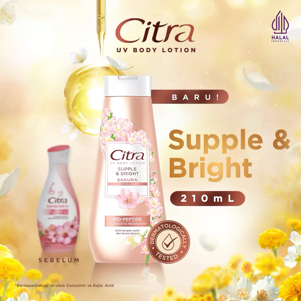 CITRA HANDBODY SUPPLE & BRIGHT SAKURA 210ML