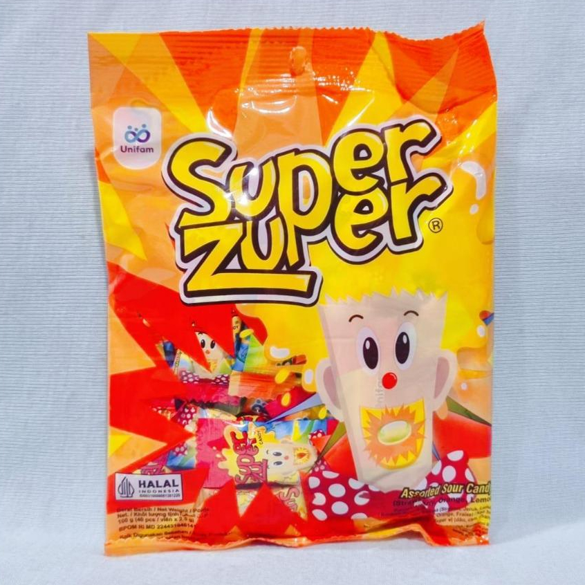 

Super Zuper Assorted Sour Candy (Isi 40 Pcs)