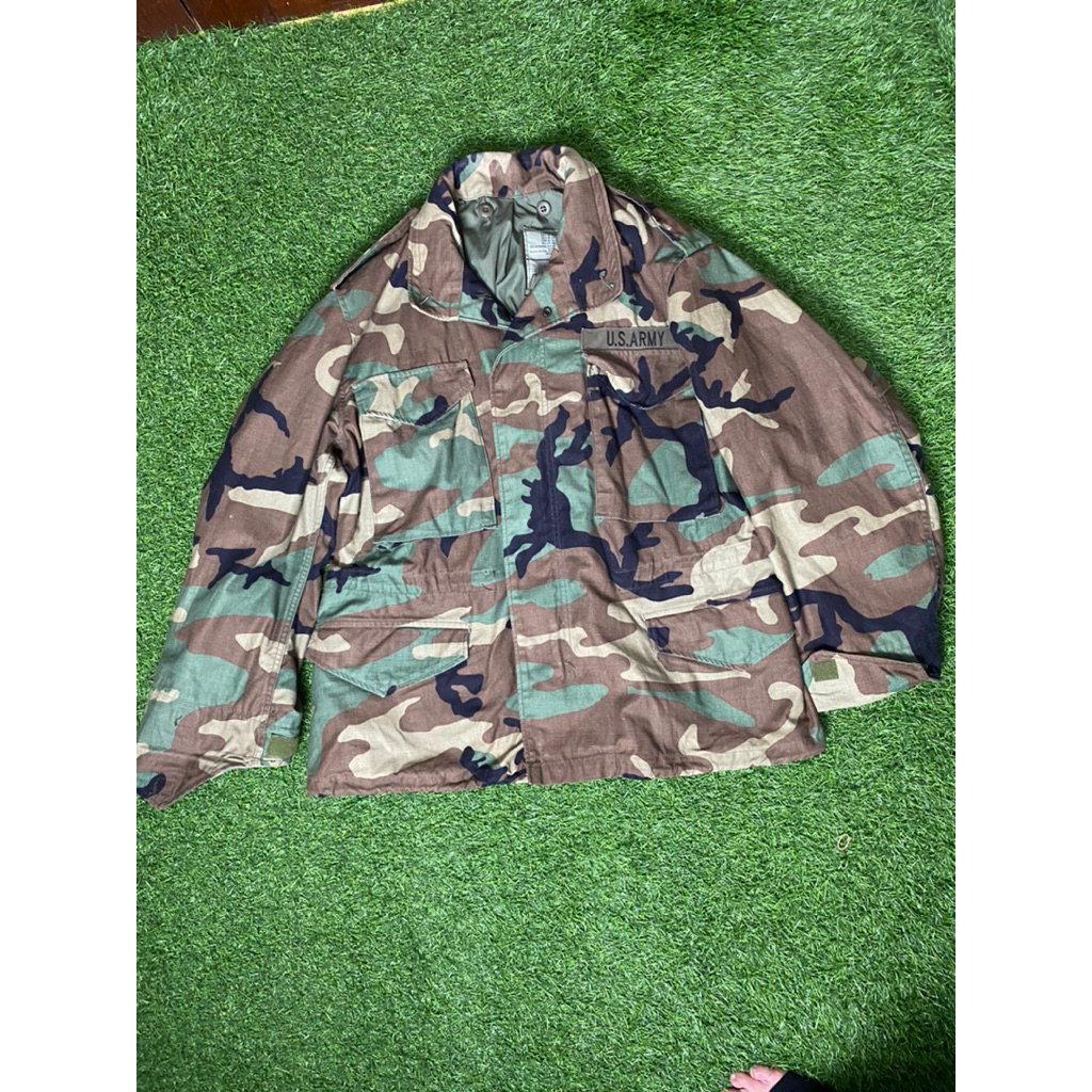 Military surplus dead stock Fild jacket M65 90s woodland camo Original US Army Field jacket M65