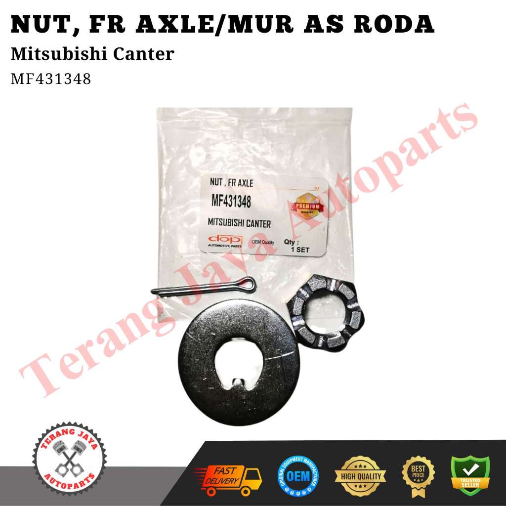 Nut, FR Axle/Knuckle Mur As Roda Depan Mitsubishi Canter PS125 MF431348 ASLI