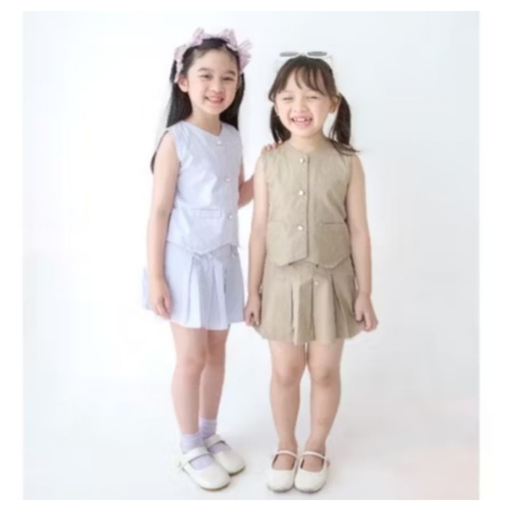 Vest Blazer Formal Anak Style Korea kekinian/ rompi anak perempuan multifungsi / rompi sekolah anak 