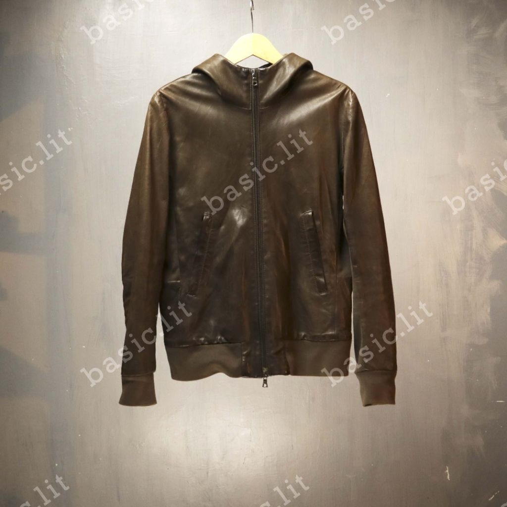Jan & Carlos hoodie leather jacket