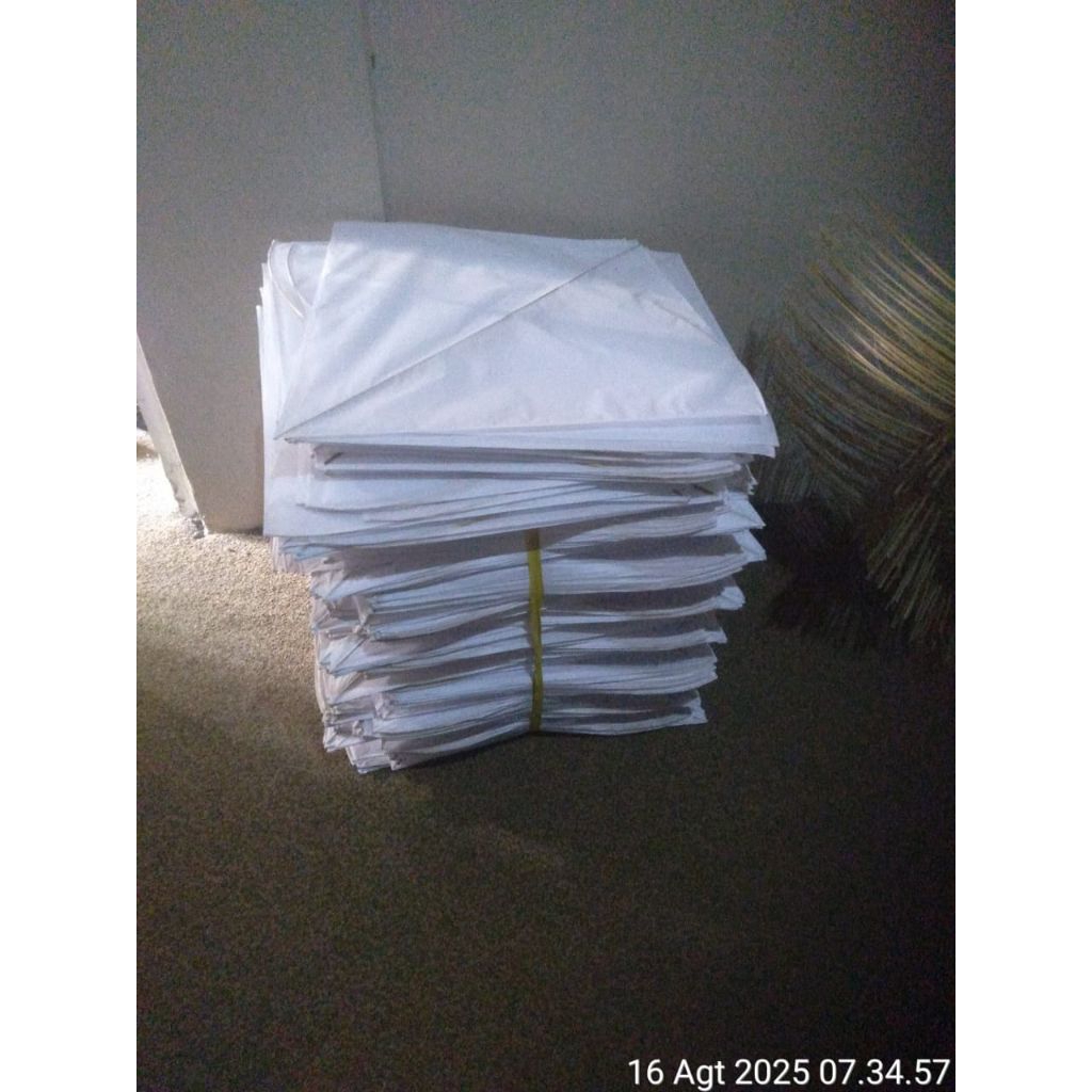 LAYANGAN PUTIH POLOS Isi 100pcs