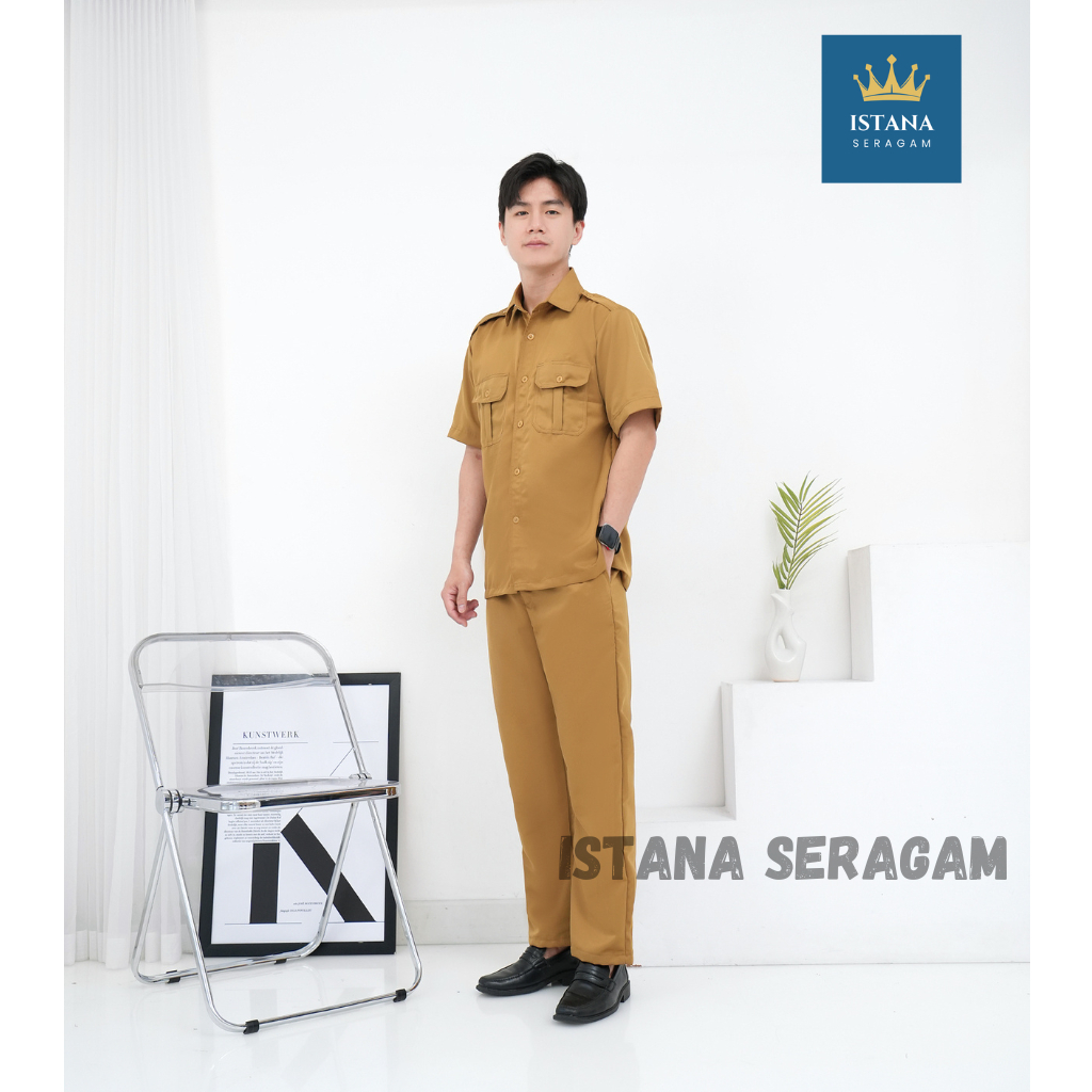 Seragam Pns Asn Pemda Khaki Tua Khaki Muda Pria Baju Pdh Pegawai Negeri Sragam Setelan Asn Baju Guru