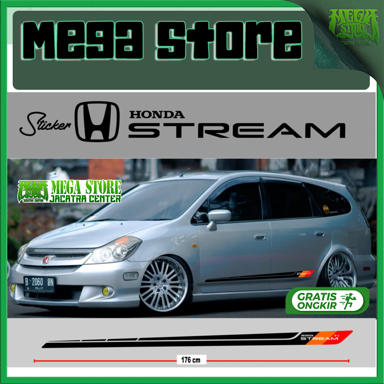 MEGASTORE STICKER HONDA STREAM  AKSESORIS HONDA STREAM