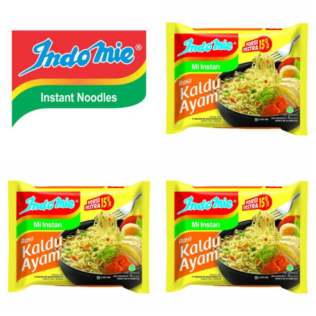 

Indomie Mi Instan Rasa Kaldu Ayam 72 Gram
