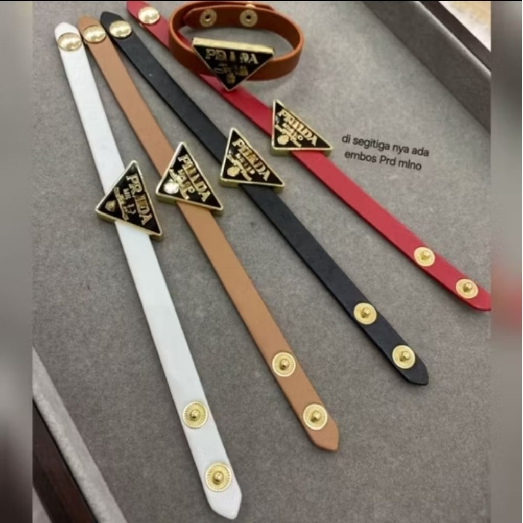 Promo Gelang kulit Viral Gelang branded band Premium Quality Gelang tangan Kulit Tidak berkarat Gela