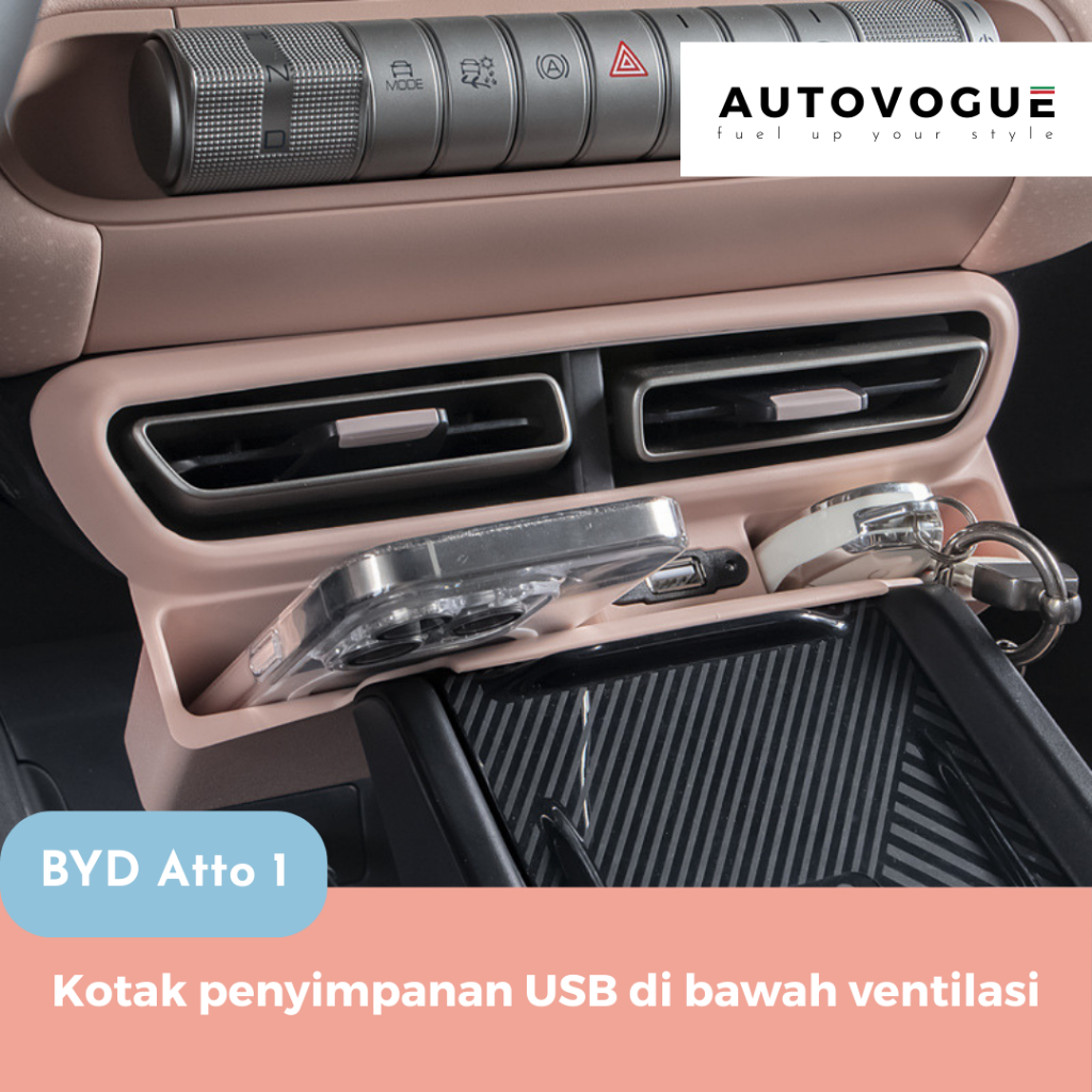Autovogue BYD Premium Kotak Penyimpanan Eksternal Variasi 2 Aksesoris BYD Atto 1