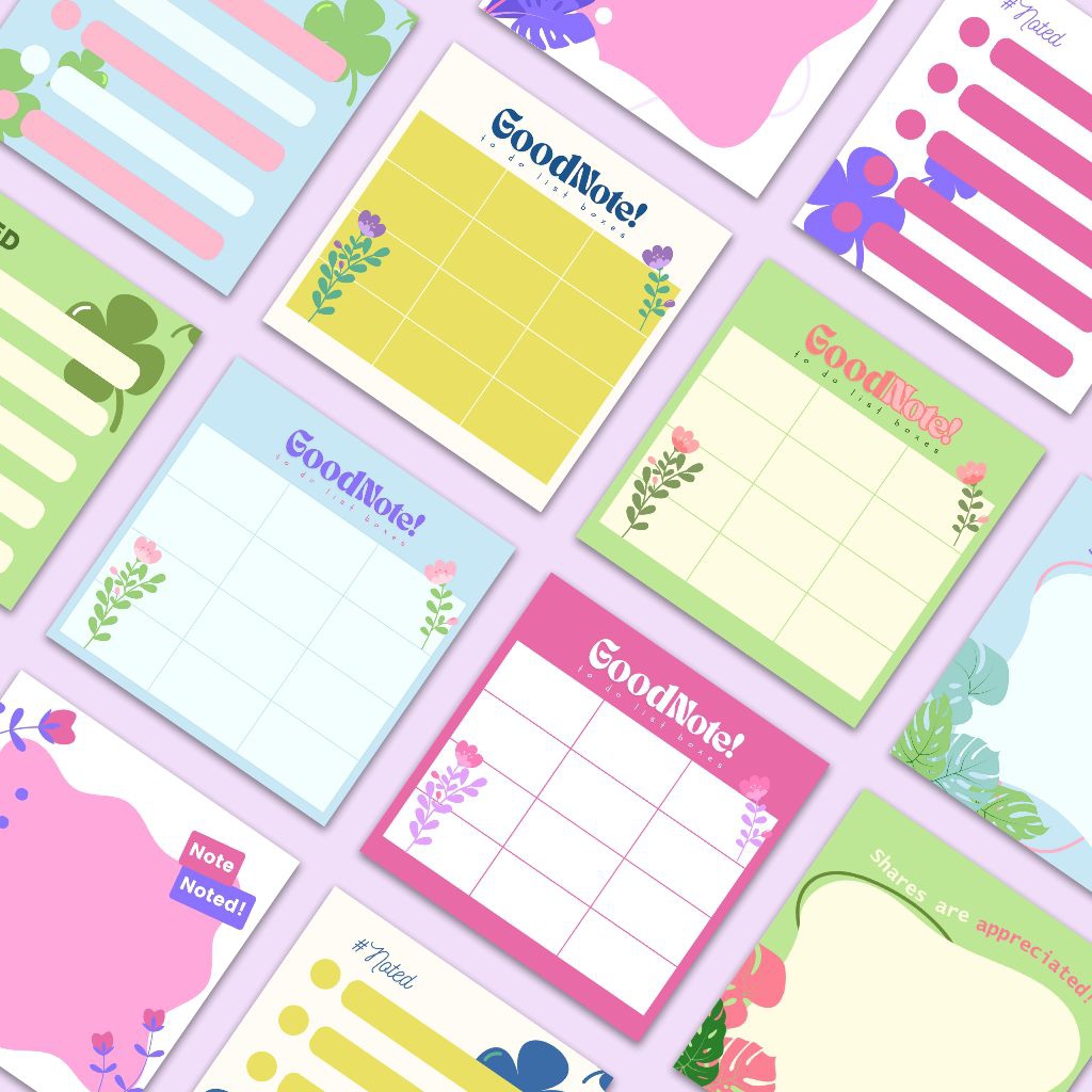 

Cute Pastel Memo Pad – Catatan Estetik 8x8 cm 40 Sheets Non Sticky