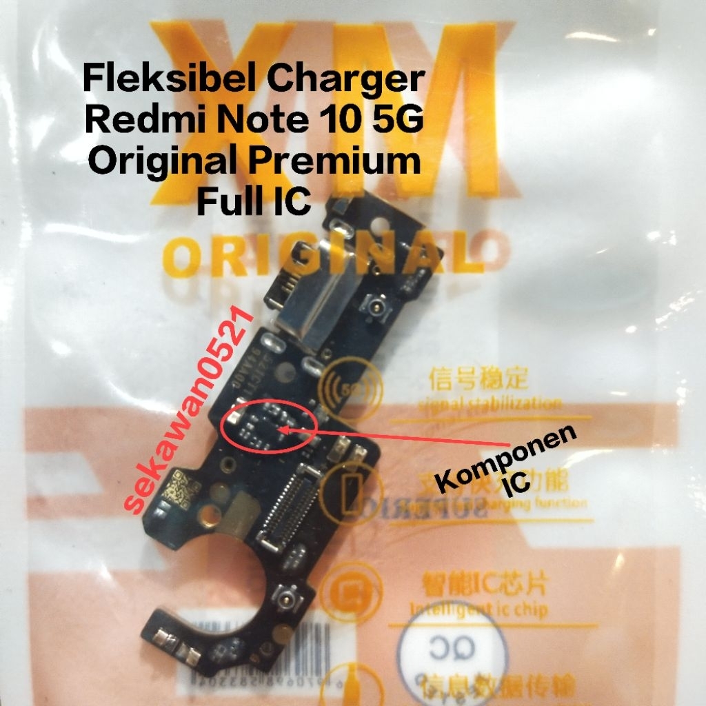 Konektor Fleksibel Charger Xiaomi Redmi Note 10 5G Papan Charger Premium