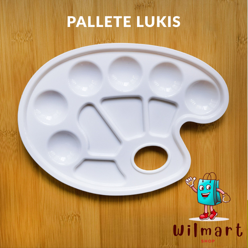

Palet Lukis Cat Akrilik Dan Air / Watercolor Acrylic Paint Palette / Palet Lukis Oval Cat Acrylic