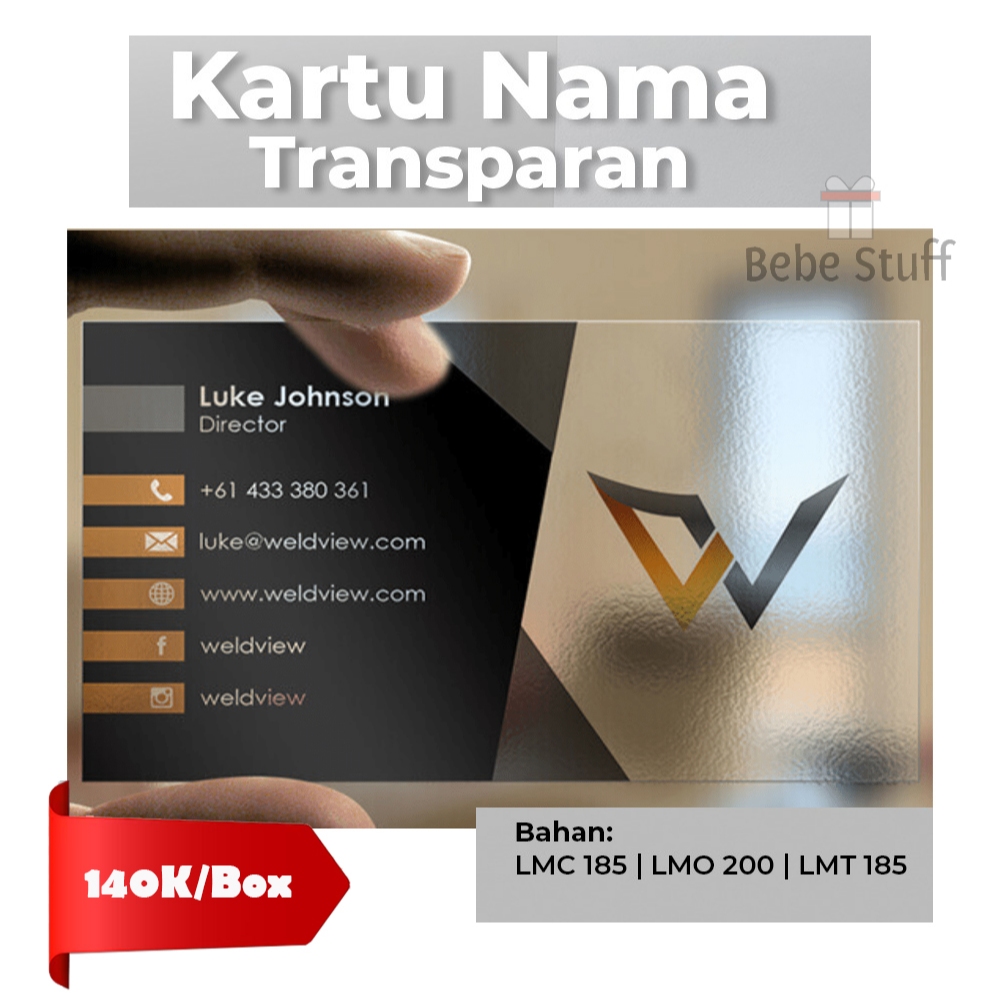 

Kartu Nama Transparan