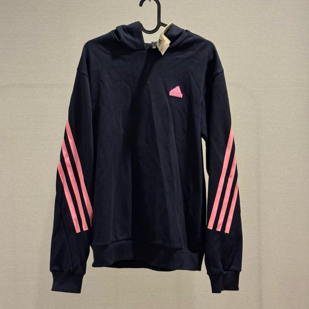 Hoodie Jaket Adidas Future Icon 3 Stripes Navy Pink Ver.