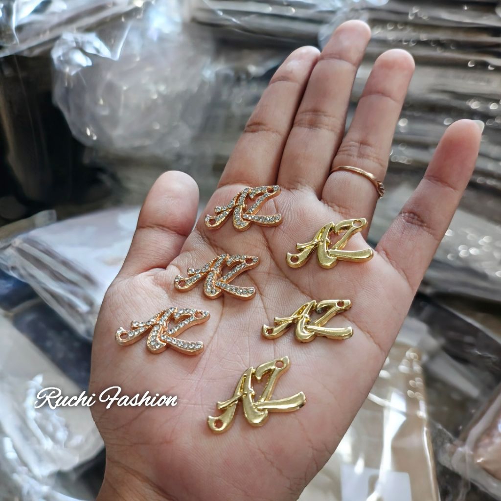 ‎READY STOK Plat Logo Besi Hijab AZ | Plat Krudung | Label Hijab Jahit Anti Karat