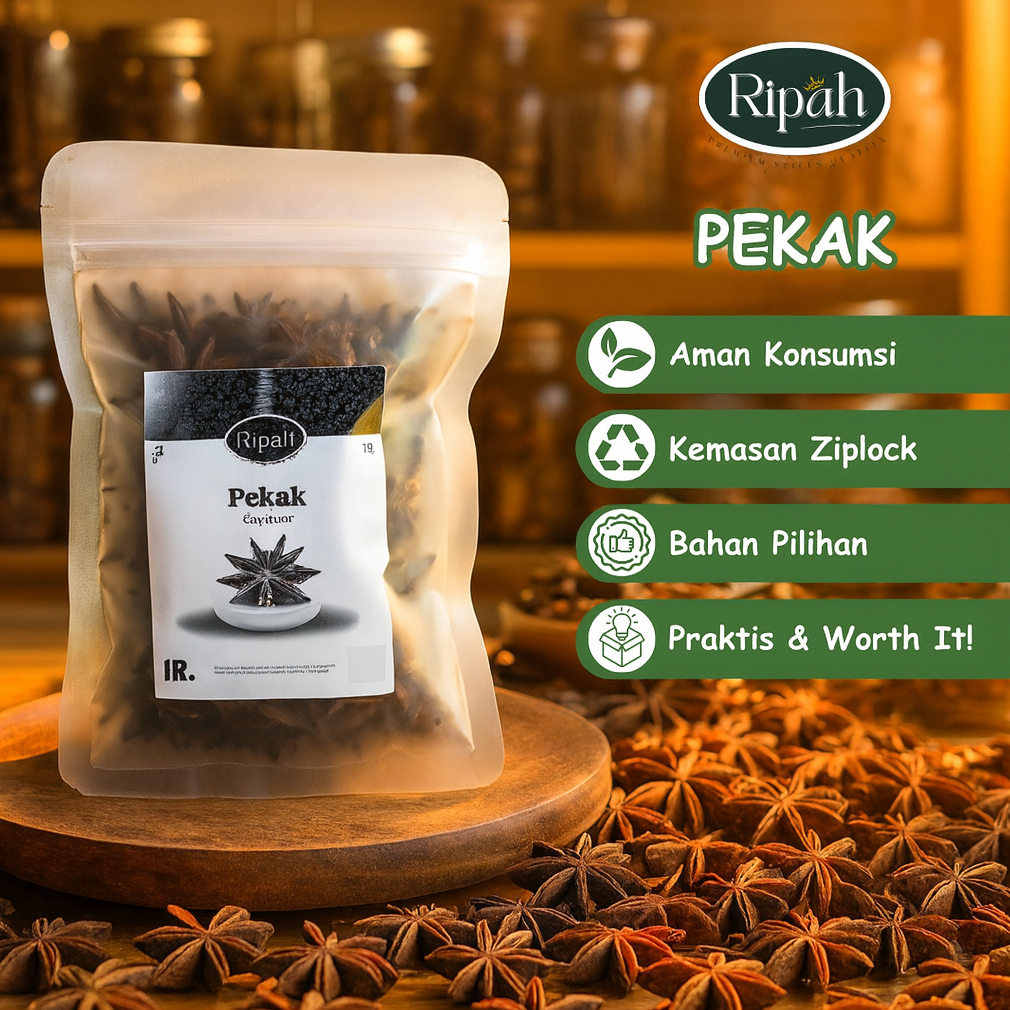 

25gr Pekak Bunga Lawang Star Anise 100% Ripah Rempah PREMIUM QUALITY