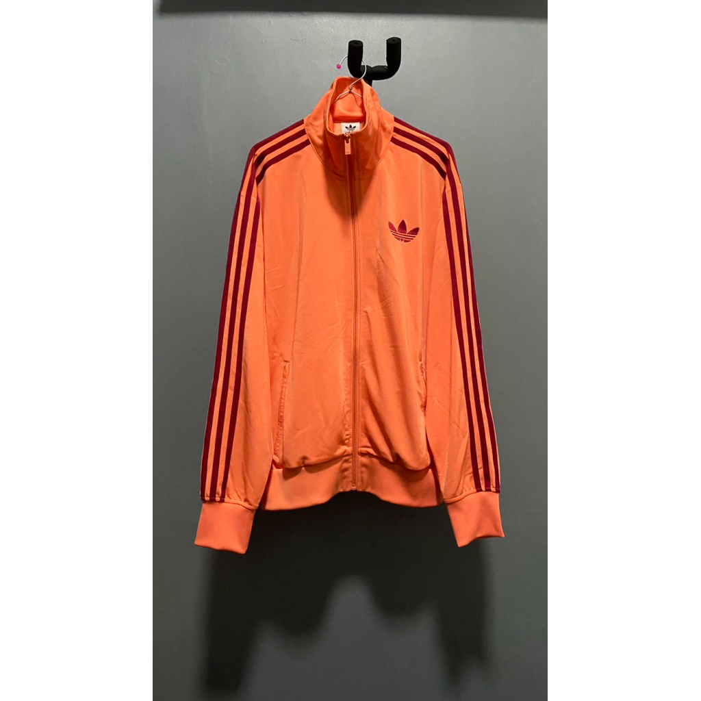 Tracktop adidas firebird oren stripe maroon