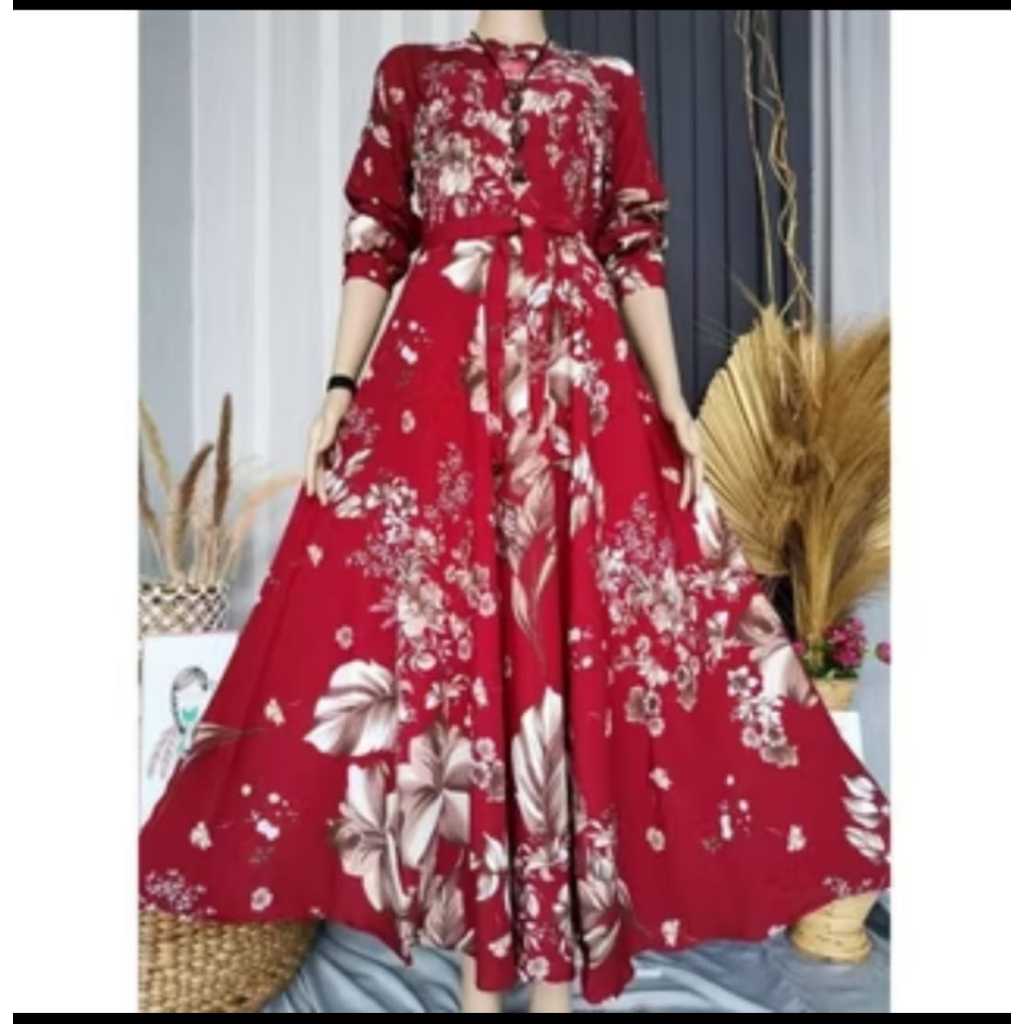 GAMIS MOTIF BUNGA//GAMIS MOTIF BUNGA SEPATU//GAMIS BUNGA TERLARIS